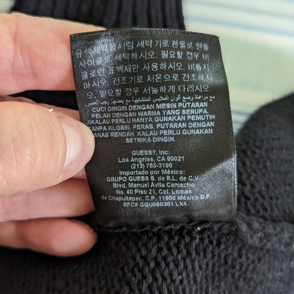 EUC - G by Guess Cold Shoulder Cutout Black Sweater - S - Picture 7 of 7